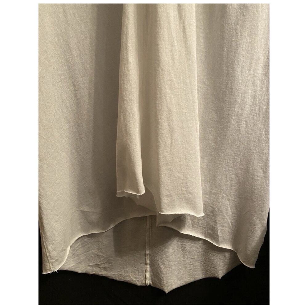 Free People FP Beach Ivory Ruched Front Midi Dress Keyhole Back Hi Low Hem Small - Picture 4 of 7